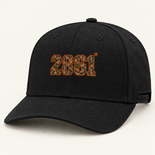 2861 Cap in Black Camo