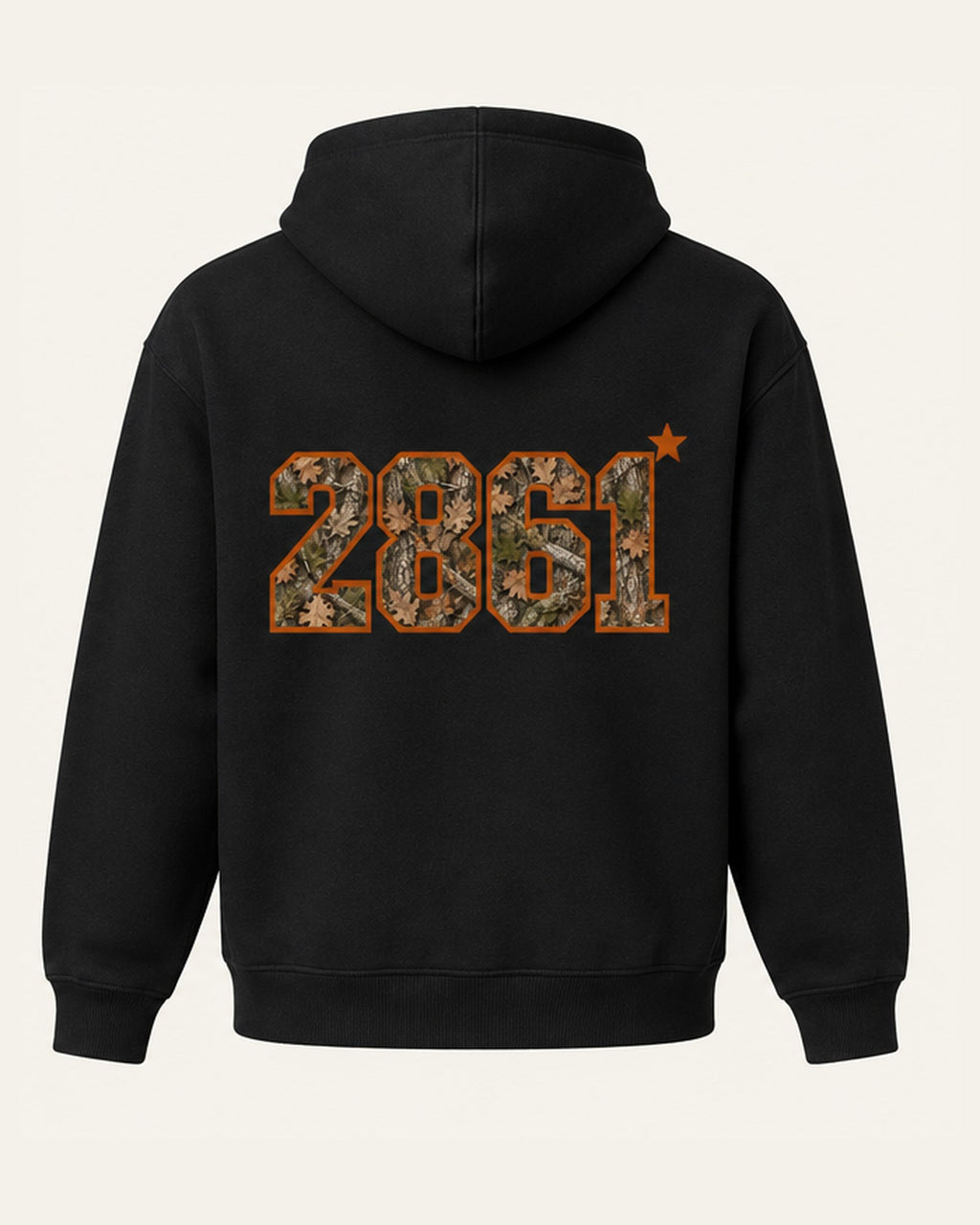 2861 Hoodie in Black Camo, back