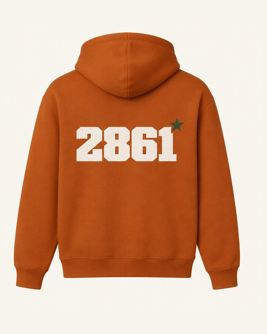 2861 Hoodie in Copper, back