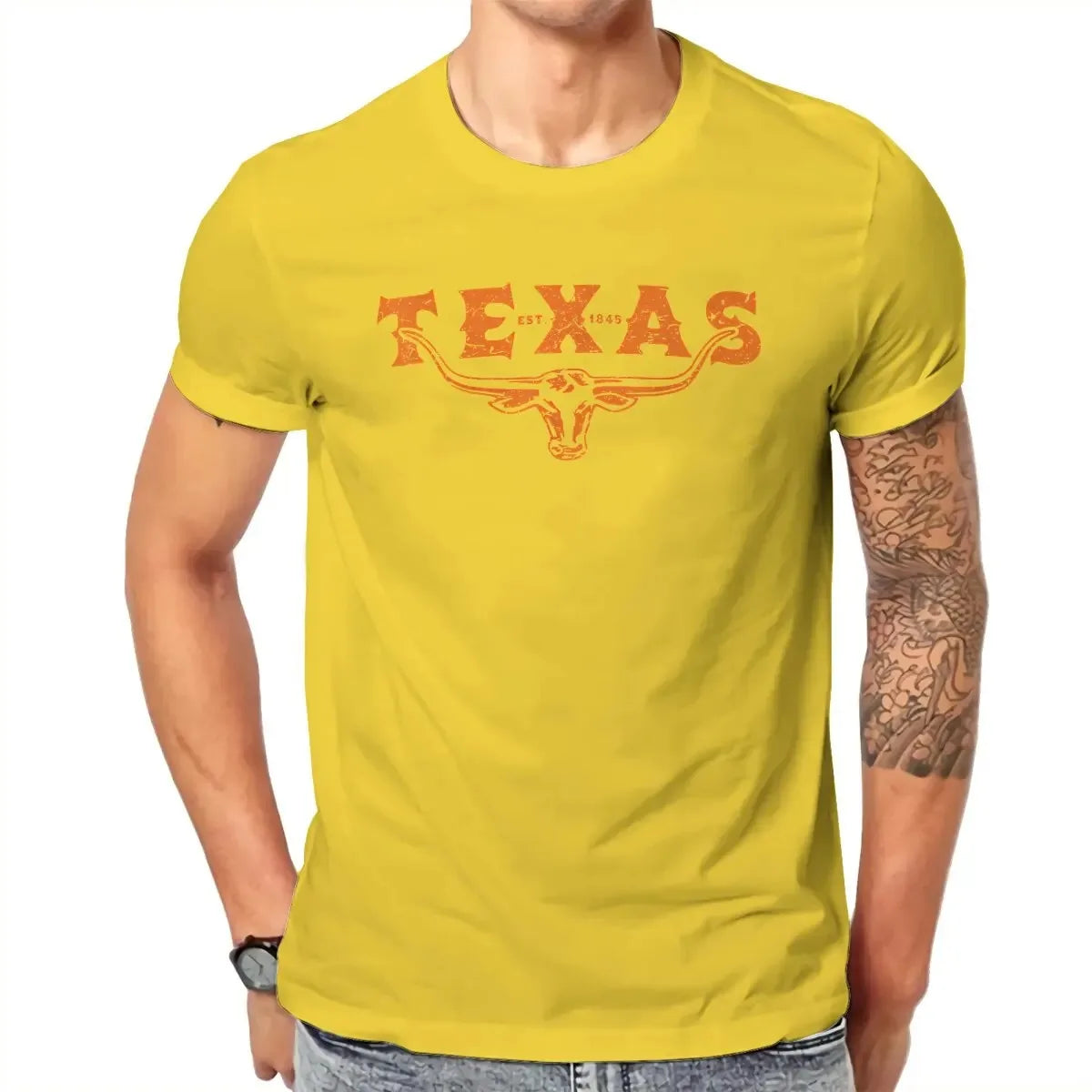 Distressed Longhorn Tee
