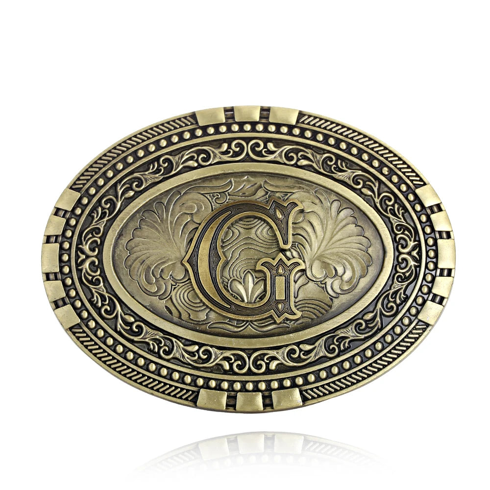 Oval Initial Buckle