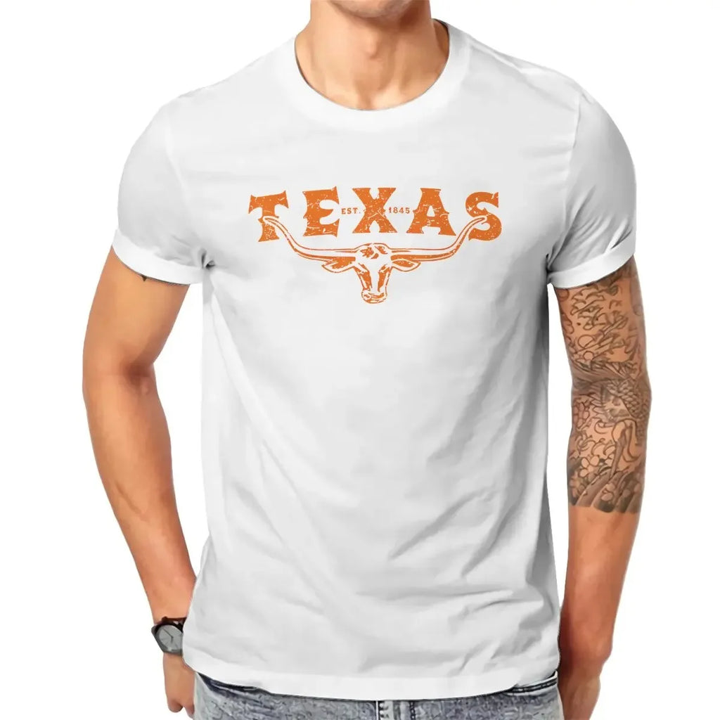 Distressed Longhorn Tee