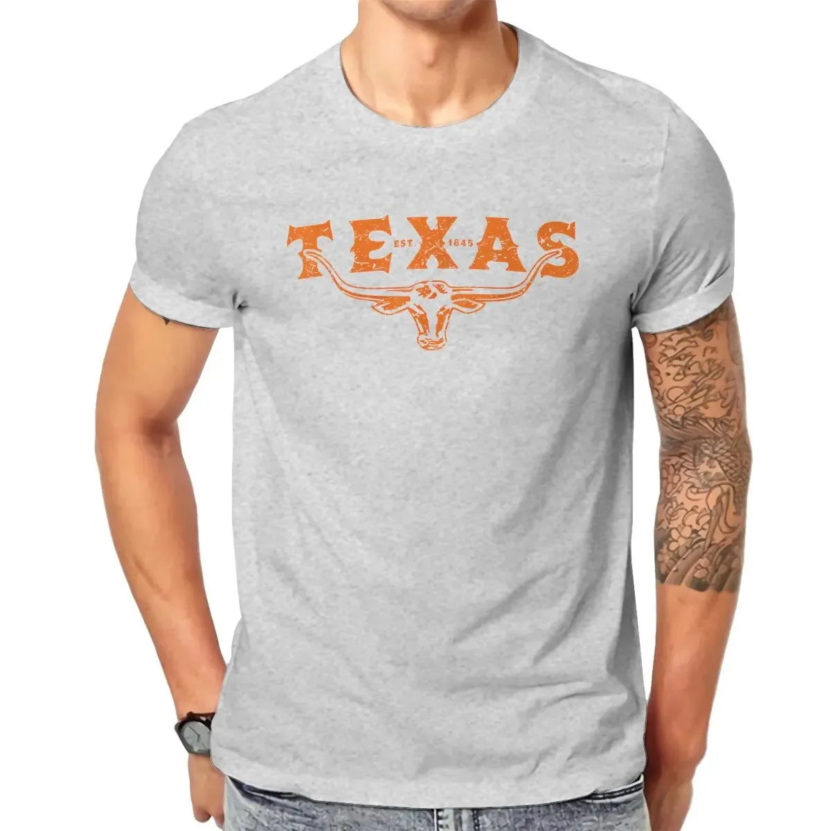 Distressed Longhorn Tee