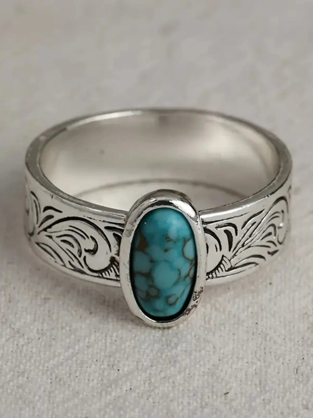Simple Turquoise-Colour Ring