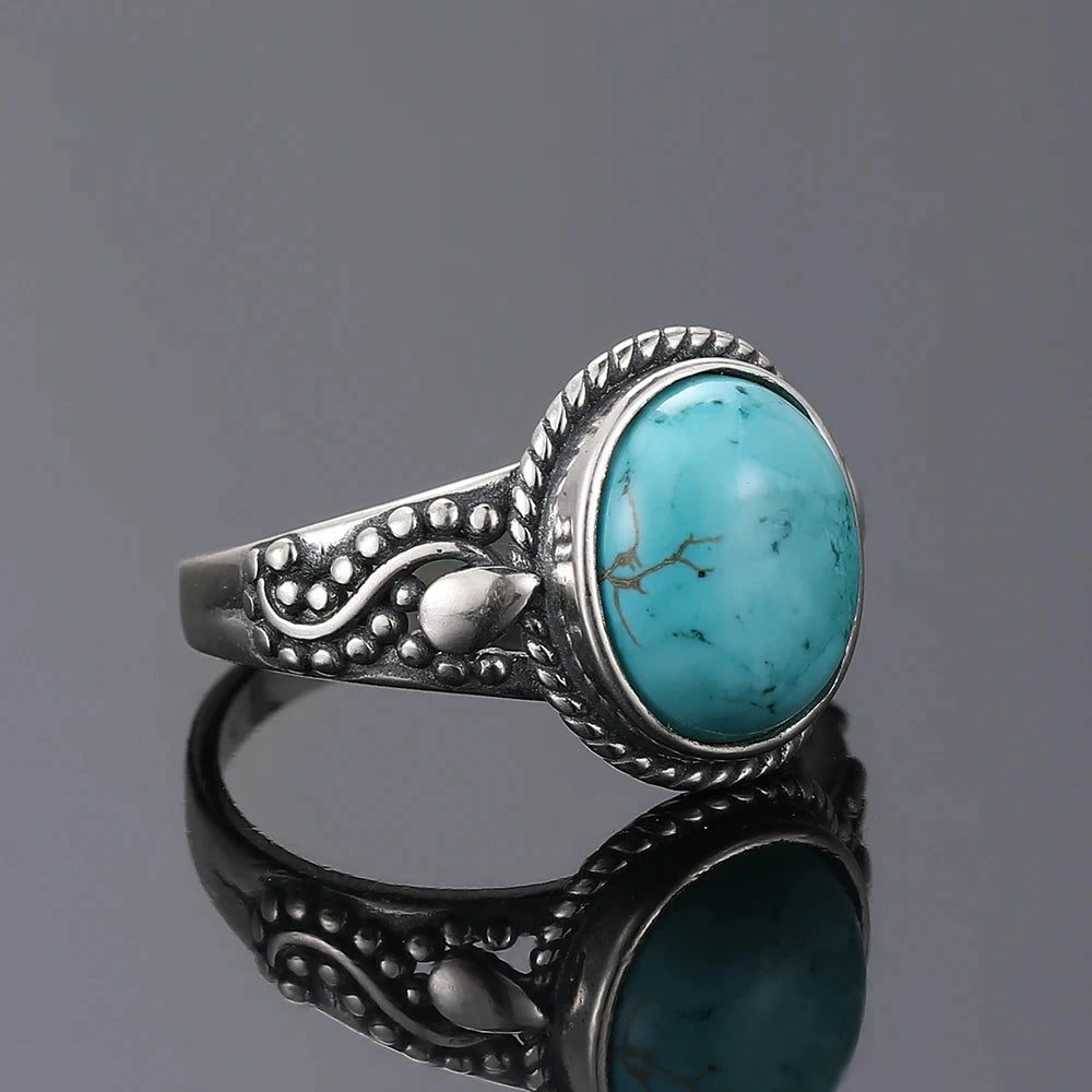 Turquoise-Colour Statement Ring