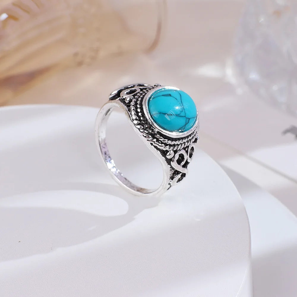 Vintage Turquoise-Colour Ring