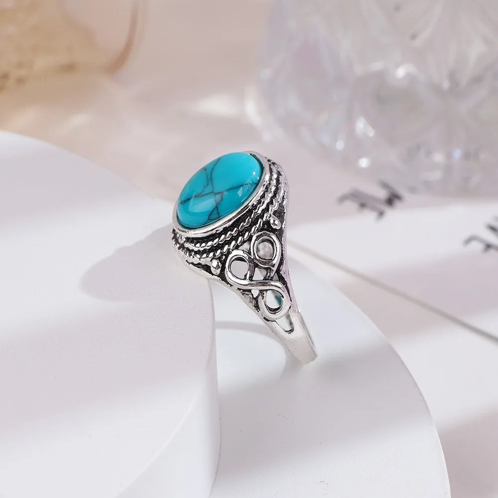 Vintage Turquoise-Colour Ring