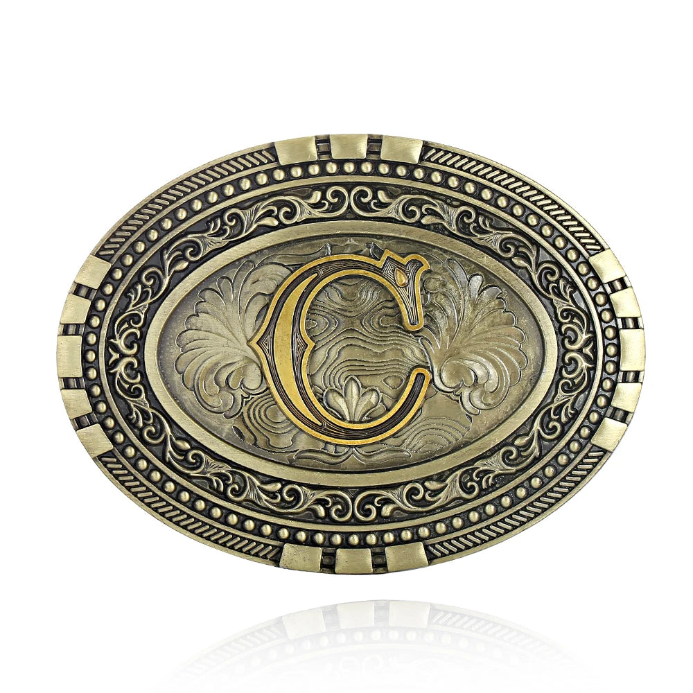 Oval Initial Buckle
