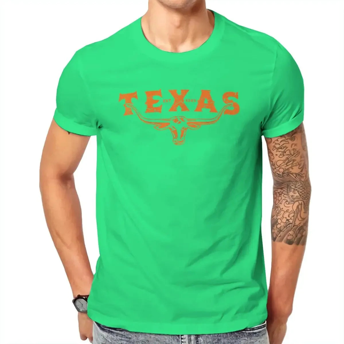 Distressed Longhorn Tee