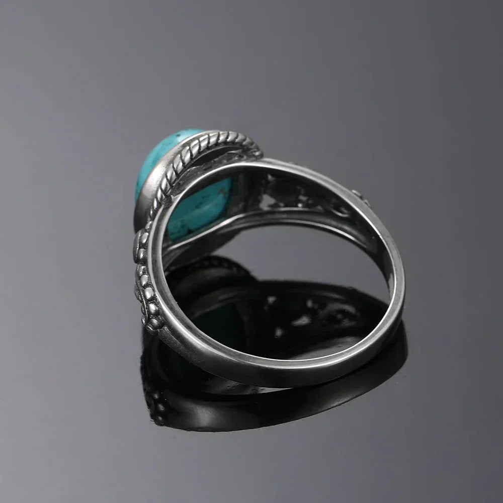 Turquoise-Colour Statement Ring