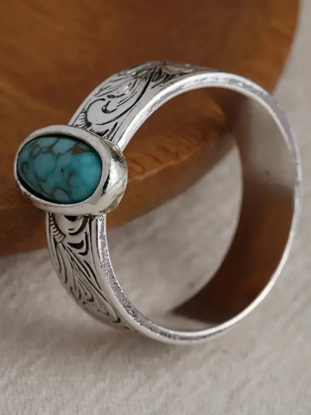 Simple Turquoise-Colour Ring