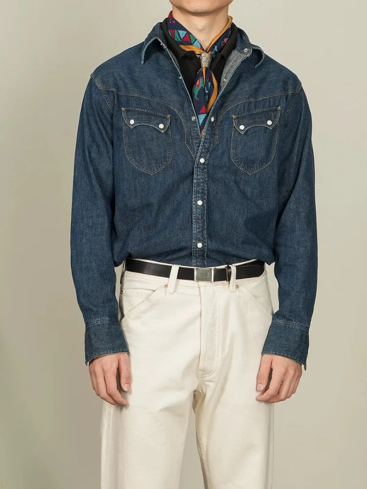 Pearl Snap Chambray Shirt