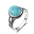Turquoise-Colour Statement Ring