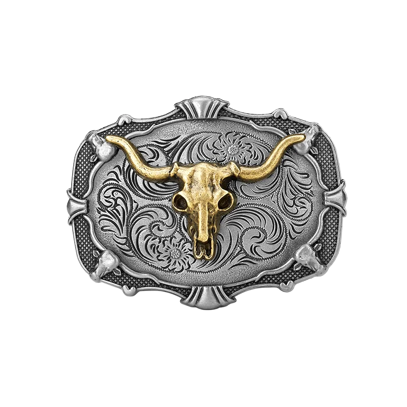 Vintage Initial Buckle, Silver-Tone