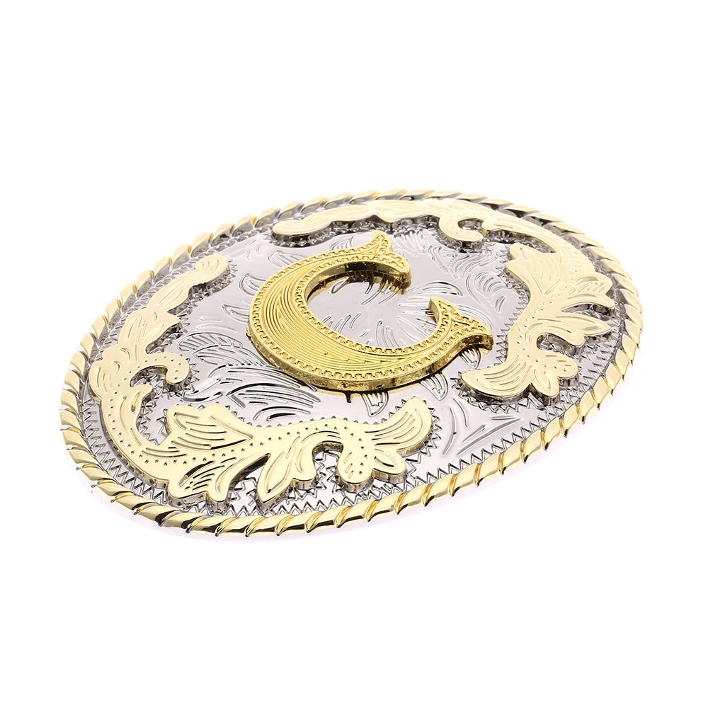 Initial Rodeo Buckle, Gold-Tone