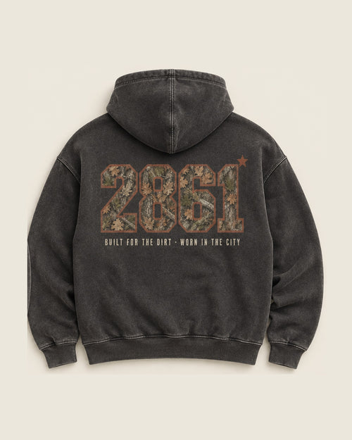 2861 Hoodie in Faded Black, back